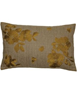 Gardenia Cushion 40 x 60cm by Maison Casamance Ocre Gardenia Cushion 40 x 60cm by Maison Casamance Ocre