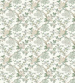 Genevieve Fabric by Nina Campbell Green/Blue/Ivory Genevieve Fabric by Nina Campbell Green/Blue/Ivory