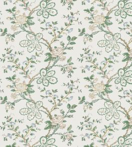 Genevieve Wallpaper by Nina Campbell Green/Blue/Ivory Genevieve Wallpaper by Nina Campbell Green/Blue/Ivory