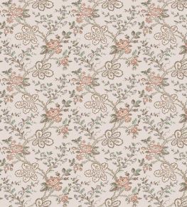 Genevieve Fabric by Nina Campbell Taupe/Antique Rose/Linen Genevieve Fabric by Nina Campbell Taupe/Antique Rose/Linen