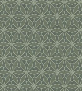 Geo Floral Wallpaper by Eijffinger Green Geo Floral Wallpaper by Eijffinger Green