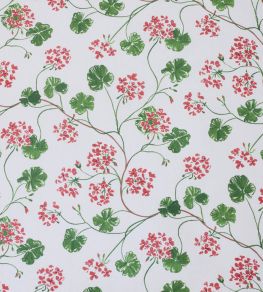 Geraniums Fabric by Sophie Harpley Original Geraniums Fabric by Sophie Harpley Original