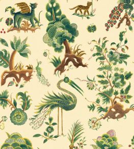 Gertrude Wallpaper by GP & J Baker Document Green Gertrude Wallpaper by GP & J Baker Document Green