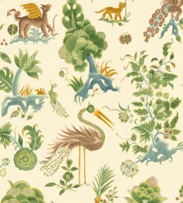 Gertrude Wallpaper by GP & J Baker Soft Green/Aqua Gertrude Wallpaper by GP & J Baker Soft Green/Aqua
