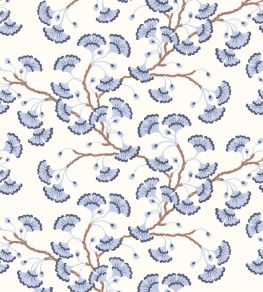 Ginkgo Garden Wallpaper by Langelid Von Bromssen Faded Indigo Ginkgo Garden Wallpaper by Langelid Von Bromssen Faded Indigo