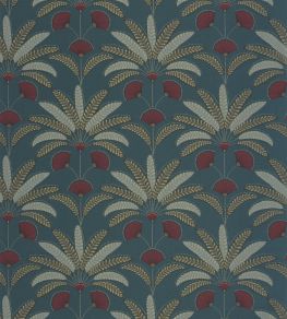 Giselle Wallpaper by Caselio Bleu de minuit grenat Giselle Wallpaper by Caselio Bleu de minuit grenat