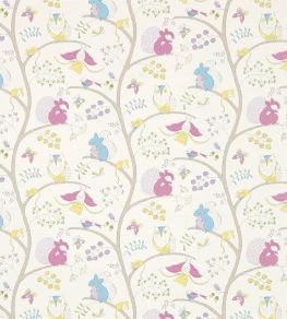 Going Batty Fabric by Sanderson Pink/Blue