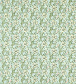 Golden Lily Fabric by Clarke & Clarke Apple/Blush