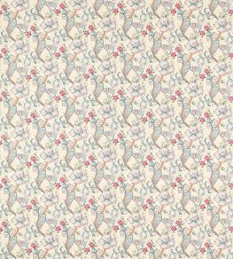 Golden Lily Fabric by Clarke & Clarke Dove/Plum