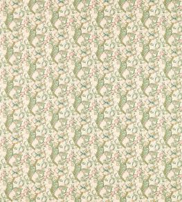 Golden Lily Fabric by Clarke & Clarke Linen/Blush