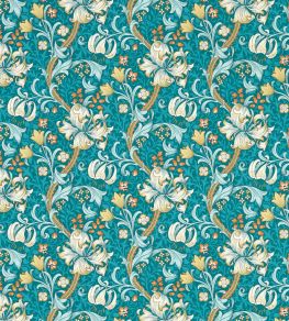 Golden Lily Wallpaper by Clarke & Clarke Teal Golden Lily Wallpaper by Clarke & Clarke Teal