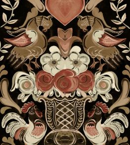 Goldene Henne Wallpaper by MINDTHEGAP Anthracite