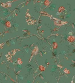 Good Nightingale Wallpaper by Eijffinger Green Good Nightingale Wallpaper by Eijffinger Green