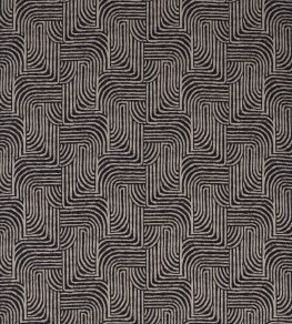 Gormley Jacquard Fabric by Clarke & Clarke Noir Gormley Jacquard Fabric by Clarke & Clarke Noir