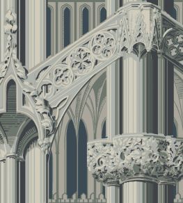 Gothic Wallpaper by Farrow & Ball Blue Gothic Wallpaper by Farrow & Ball Blue