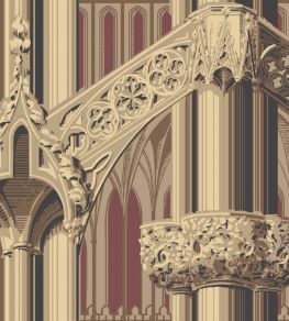 Gothic Wallpaper by Farrow & Ball Red Gothic Wallpaper by Farrow & Ball Red
