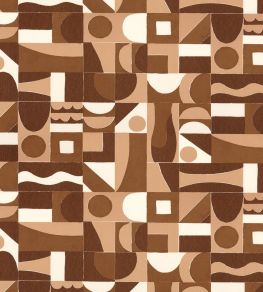 Gourna Wallpaper by Casamance Terracotta/Cuivre