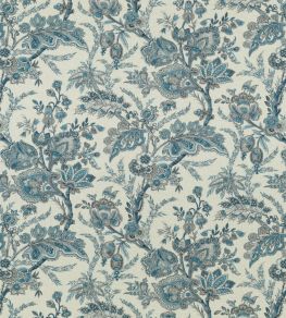 Jewel Indienne Fabric by GP & J Baker Blue/Sand Jewel Indienne Fabric by GP & J Baker Blue/Sand