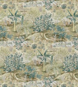 Ramayana Fabric by GP & J Baker Green/Mole Ramayana Fabric by GP & J Baker Green/Mole