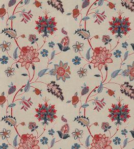 Bakers Indienne Embroidery Fabric by GP & J Baker Indigo / Red Bakers Indienne Embroidery Fabric by GP & J Baker Indigo / Red