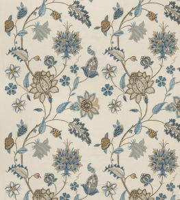 Bakers Indienne Embroidery Fabric by GP & J Baker Soft Blue Bakers Indienne Embroidery Fabric by GP & J Baker Soft Blue