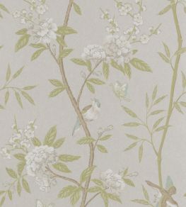 Peony & Blossom Wallpaper by GP & J Baker Ivory/Willow
