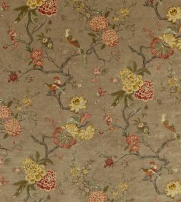 Oriental Bird Velvet Fabric by GP & J Baker Mole
