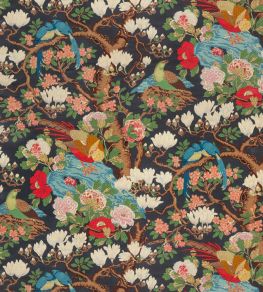 Rockbird Velvet Fabric by GP & J Baker Indigo Rockbird Velvet Fabric by GP & J Baker Indigo