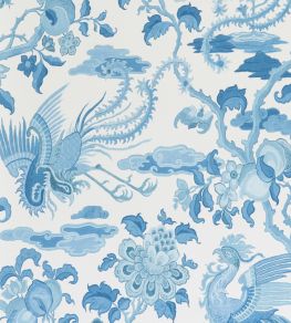 Chifu Wallpaper by GP & J Baker Blue Chifu Wallpaper by GP & J Baker Blue