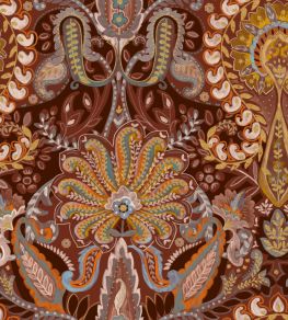 Grande Kashmir Fabric by Arley House Cinnamon Grande Kashmir Fabric by Arley House Cinnamon