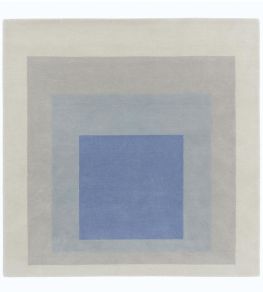 Gray Instrumentation by Josef Albers Rug by CF Editions Grey /Blue