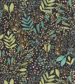 Joy Wallpaper by Caselio Vert Noir Joy Wallpaper by Caselio Vert Noir