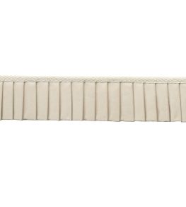 Greer Pleated Border Trimming by Samuel & Sons White Gold Greer Pleated Border Trimming by Samuel & Sons White Gold
