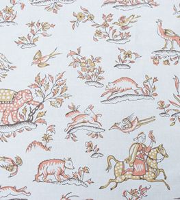 Gujarat Safari Fabric by Titley and Marr Paprika and Yellow Ochre Gujarat Safari Fabric by Titley and Marr Paprika and Yellow Ochre