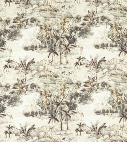 Habitat Fabric by Clarke & Clarke Charcoal/Linen Habitat Fabric by Clarke & Clarke Charcoal/Linen