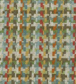 Hadlow Fabric by Nina Campbell Turquoise/Tangerine/Taupe Hadlow Fabric by Nina Campbell Turquoise/Tangerine/Taupe