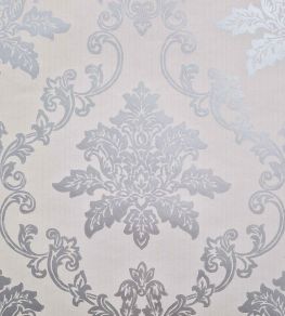 Hampton Wallpaper by 1838 Wallcoverings Silver