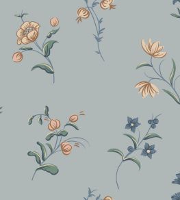 Hanna Wallpaper by Sandberg Misty Blue Hanna Wallpaper by Sandberg Misty Blue
