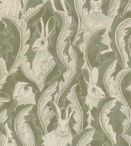 Hares In Hiding Wallpaper by Langelid Von Bromssen Aloe Hares In Hiding Wallpaper by Langelid Von Bromssen Aloe
