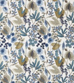 Nalina Fabric by Harlequin Indigo/Mustard/Stone Nalina Fabric by Harlequin Indigo/Mustard/Stone