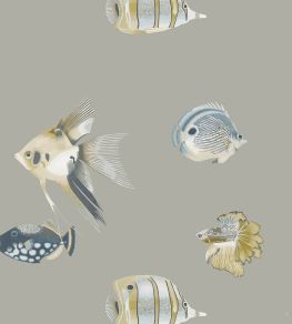 Kamanu Wallpaper by Harlequin Graphite/Mustard Kamanu Wallpaper by Harlequin Graphite/Mustard