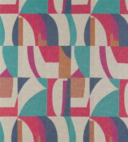 Bodega Fabric by Harlequin Indigo/Mandarin/Fuchsia Bodega Fabric by Harlequin Indigo/Mandarin/Fuchsia