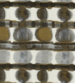 Delphis Fabric by Harlequin Charcoal/Gold Delphis Fabric by Harlequin Charcoal/Gold