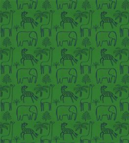 Funky Jungle Fabric by Harlequin Gecko/Cobalt Funky Jungle Fabric by Harlequin Gecko/Cobalt