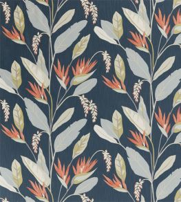 Llenya Fabric by Harlequin Ink/Coral/Pebble Llenya Fabric by Harlequin Ink/Coral/Pebble