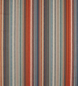 Spectro Stripe Fabric by Harlequin Teal / Sedonia / Rust