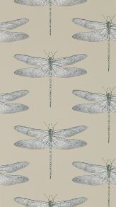Demoiselle Wallpaper by Harlequin Jute/Slate
