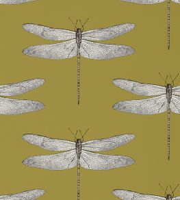 Demoiselle Wallpaper by Harlequin Ochre/Grape