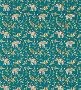 Hathi Wallpaper by Clarke & Clarke Teal