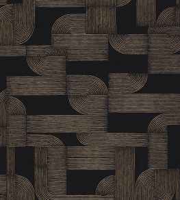 Hector Wallpaper by Casamance Noir / Dore Hector Wallpaper by Casamance Noir / Dore